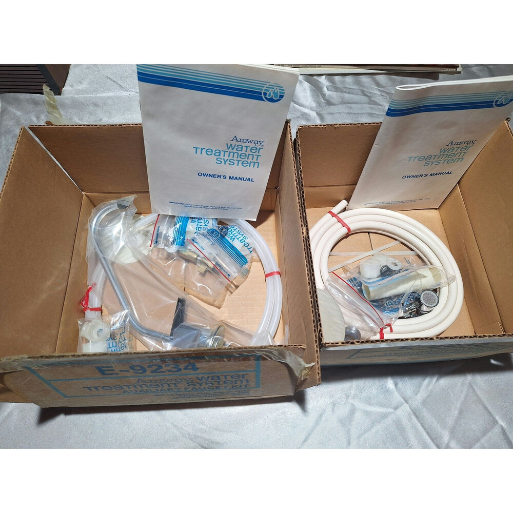 Vintage Amway Water Treatment System E-9234 E-9233 NOS Faucet Accessory Kits '84